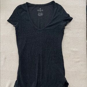 American Eagle Outfitters Black V-Neck Tee